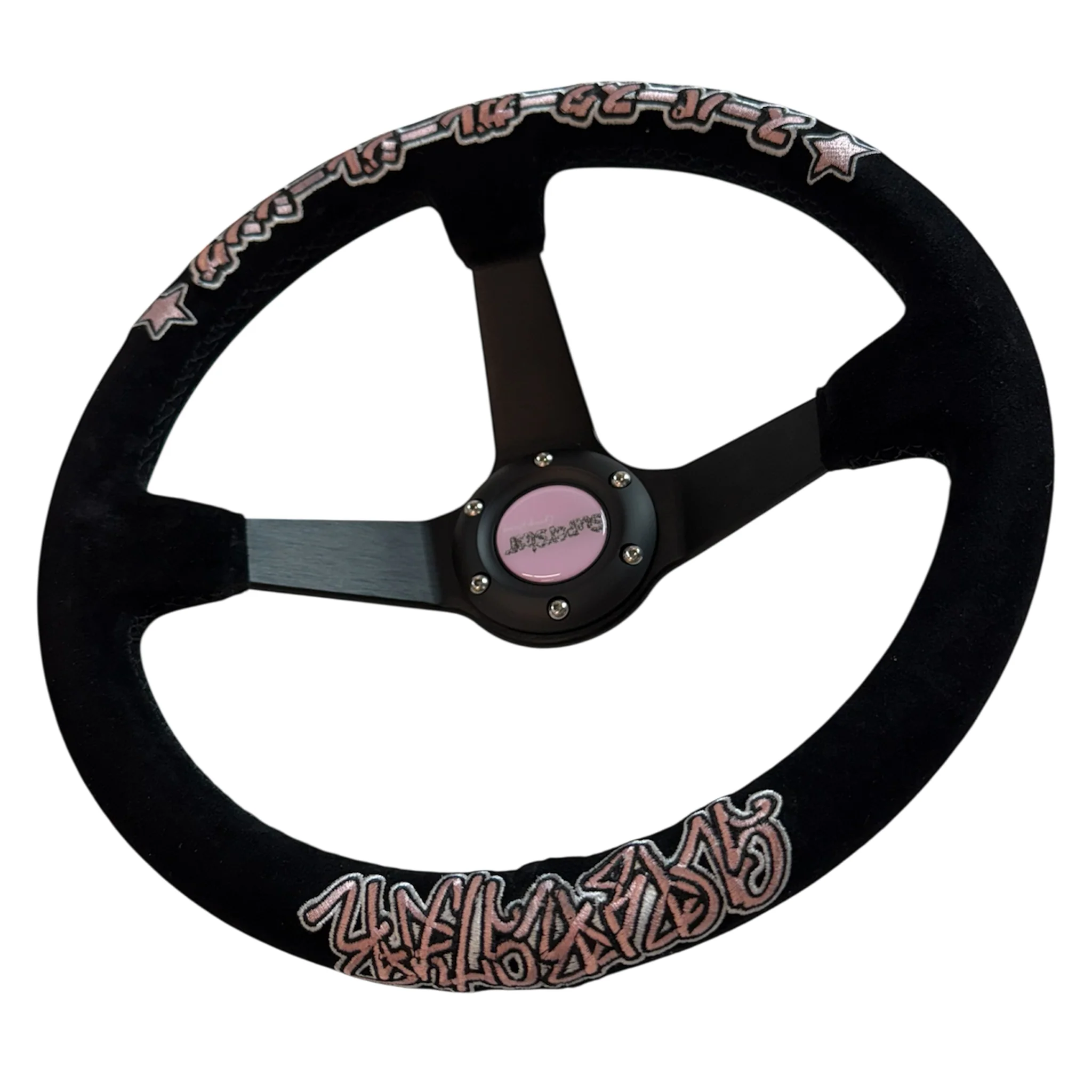 black/pink superstar steering wheel - Image 2