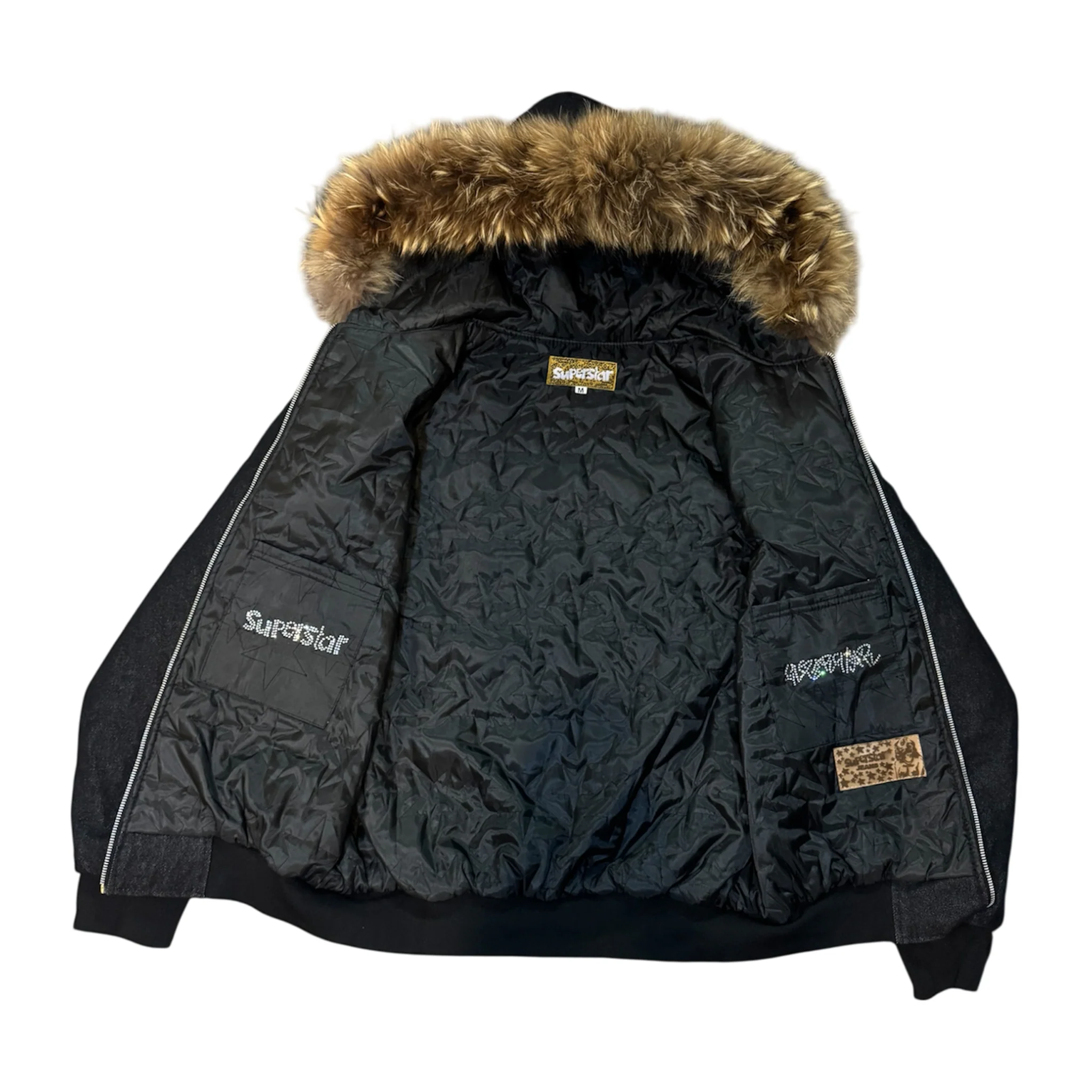 superstar fur denim jacket - Image 4